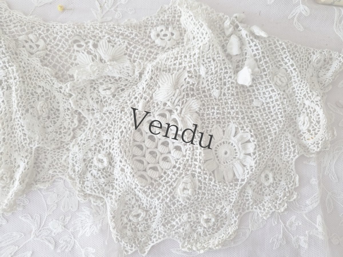 画像3: フランスアンティーク　アイリッシュクロッシェレース (3)