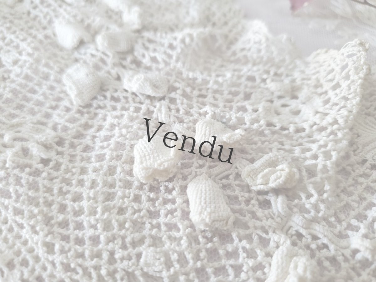 画像7: フランスアンティーク　アイリッシュクロッシェレース (7)