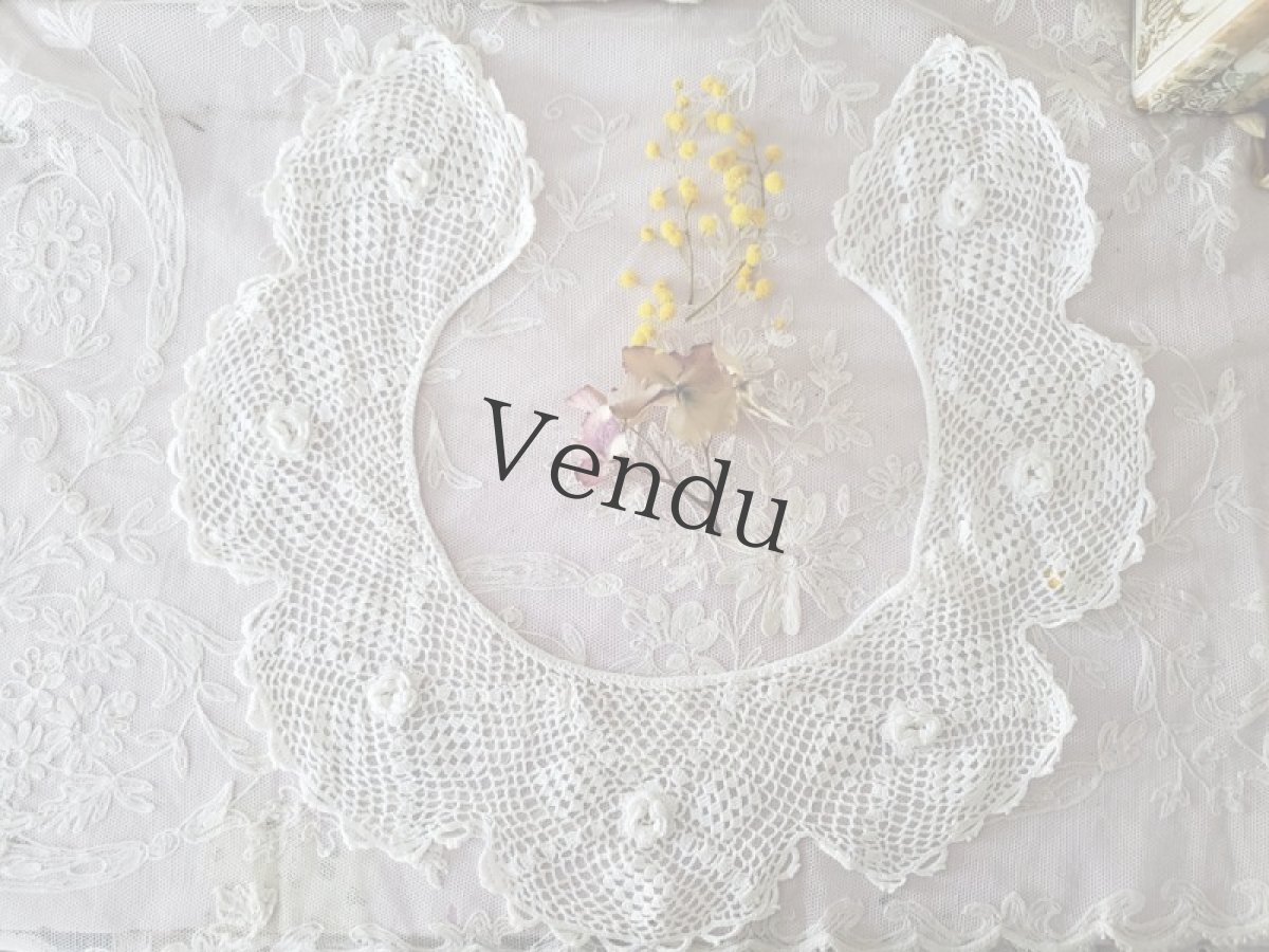 画像4: フランスヴィンテージ　アイリッシュクロッシェレース (4)