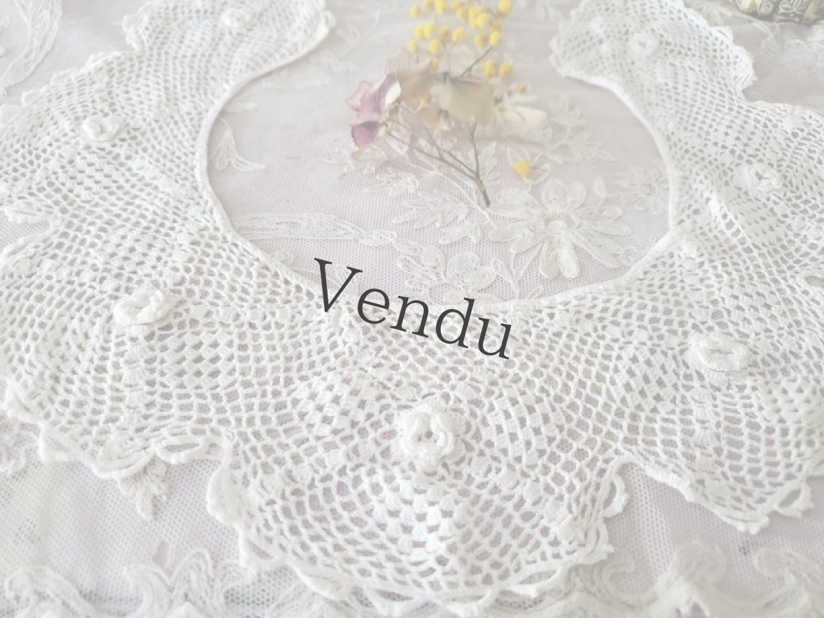 画像5: フランスヴィンテージ　アイリッシュクロッシェレース (5)