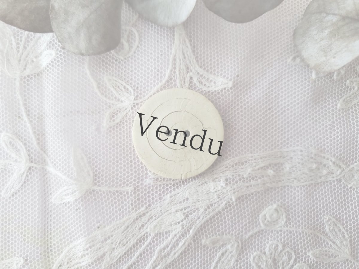 画像6: フランスアンティーク　お花ボタン カゼイン 26mm (6)