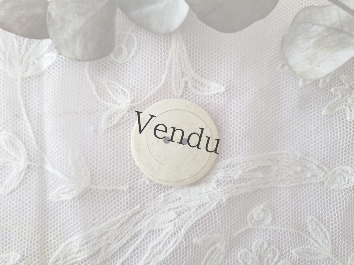 画像3: フランスアンティーク　お花ボタン カゼイン 26mm (3)