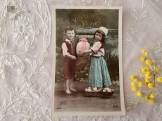 画像1: フランス 1900-40年 Joyeuses Paques ポストカード (1)