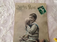 画像2: フランス 1900-30年 Joyeuses Paques ポストカード (2)