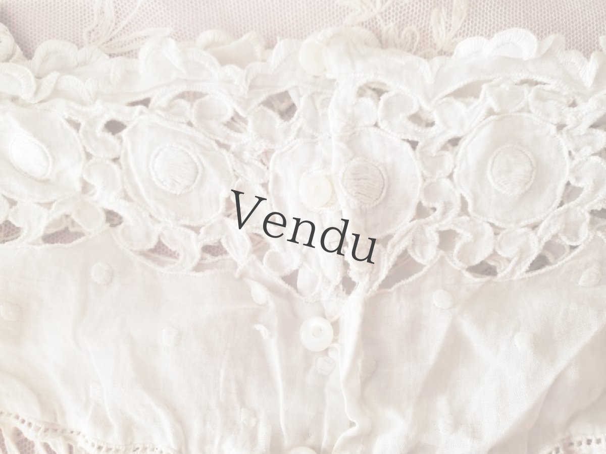 画像8: フランスアンティーク　ショート丈の小さな可愛いブラウス (8)