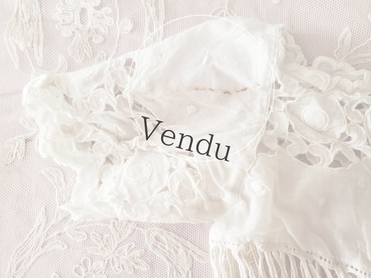 画像9: フランスアンティーク　ショート丈の小さな可愛いブラウス (9)