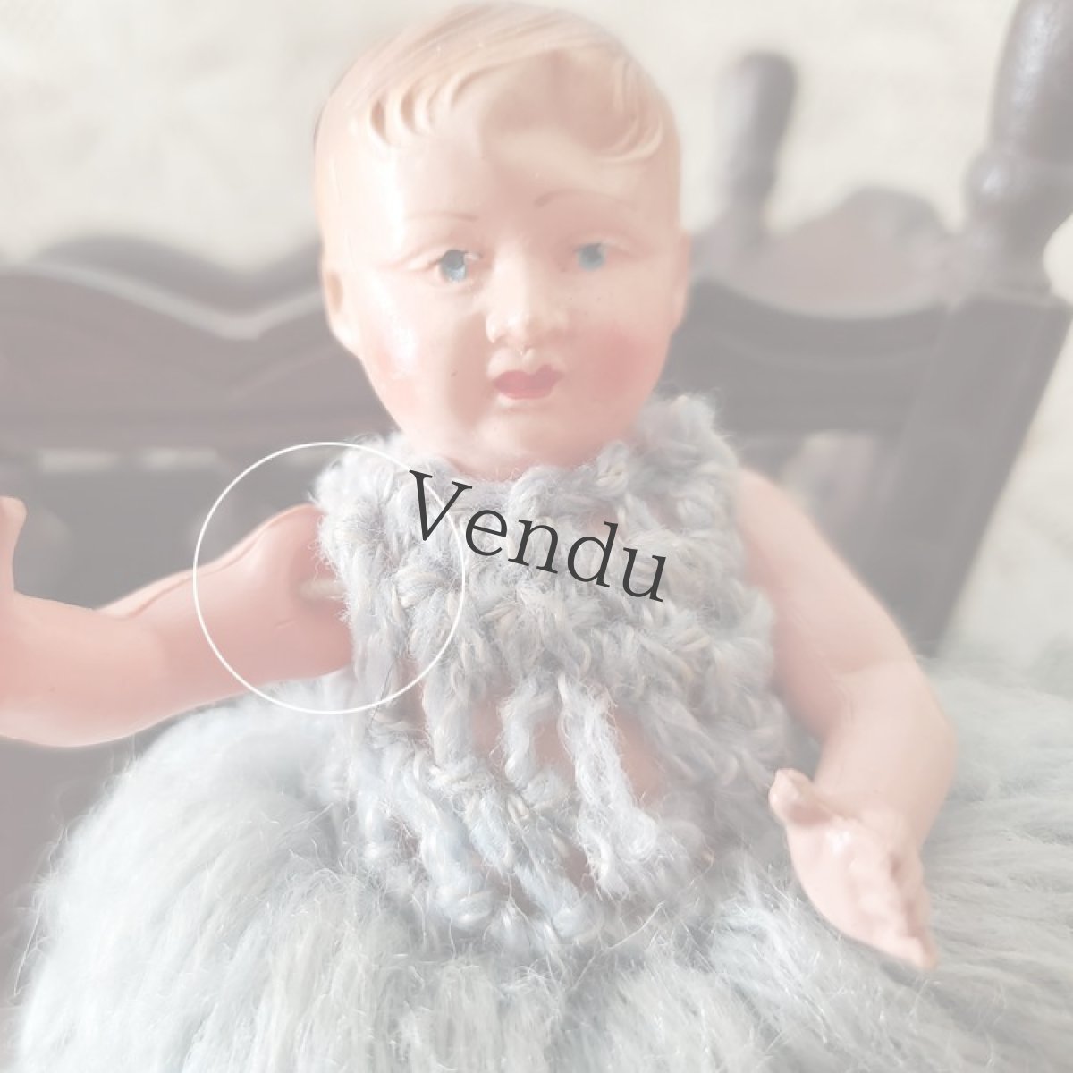 画像11: フランスアンティーク セルロイドベビー人形 Petit baigneur (11)