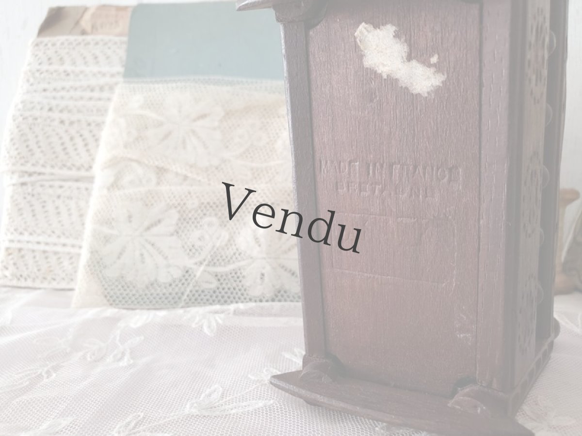 画像6: フランス 1950年代 ドール用 ミニチュア ブルトン木製ベビーベッド (6)