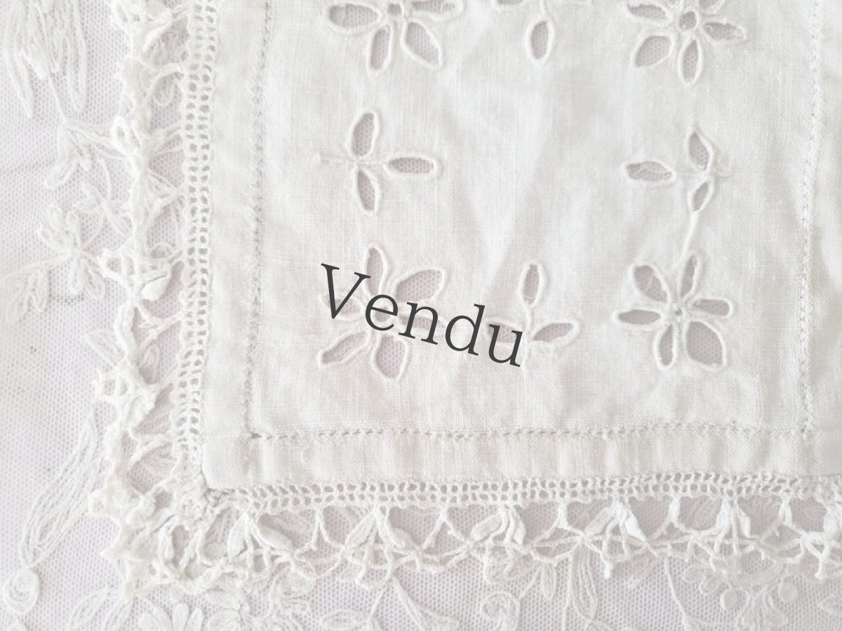 画像4: フランス蚤の市　ドイリー４種セット (4)