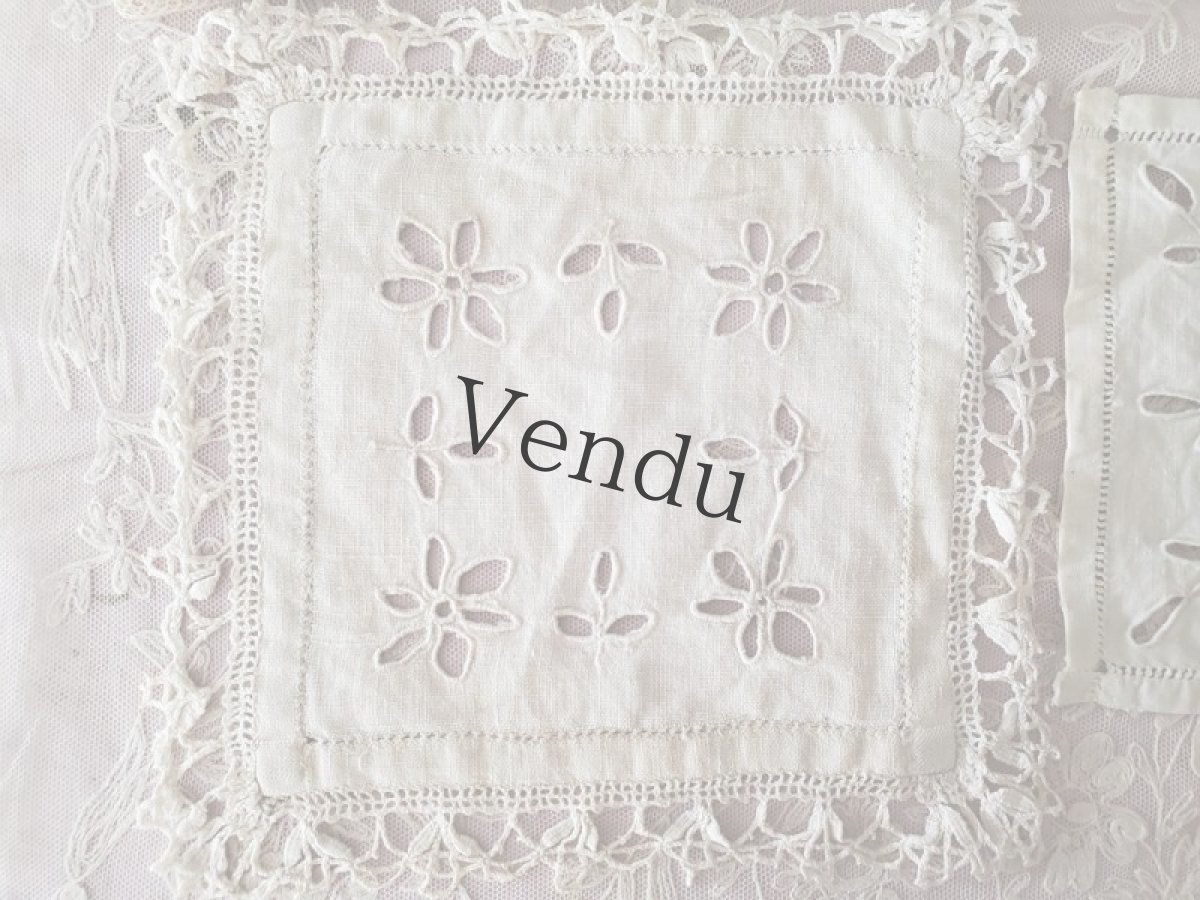 画像3: フランス蚤の市　ドイリー４種セット (3)