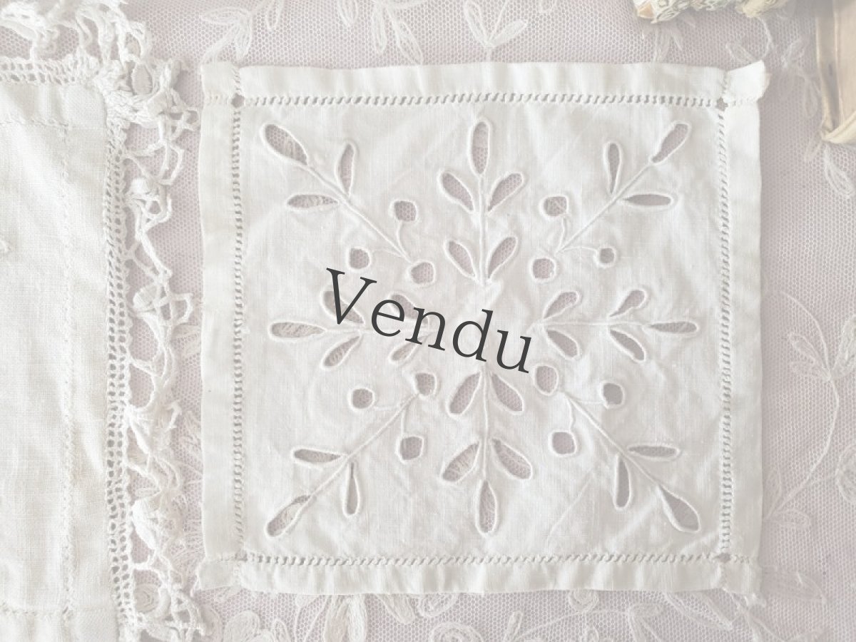 画像5: フランス蚤の市　ドイリー４種セット (5)