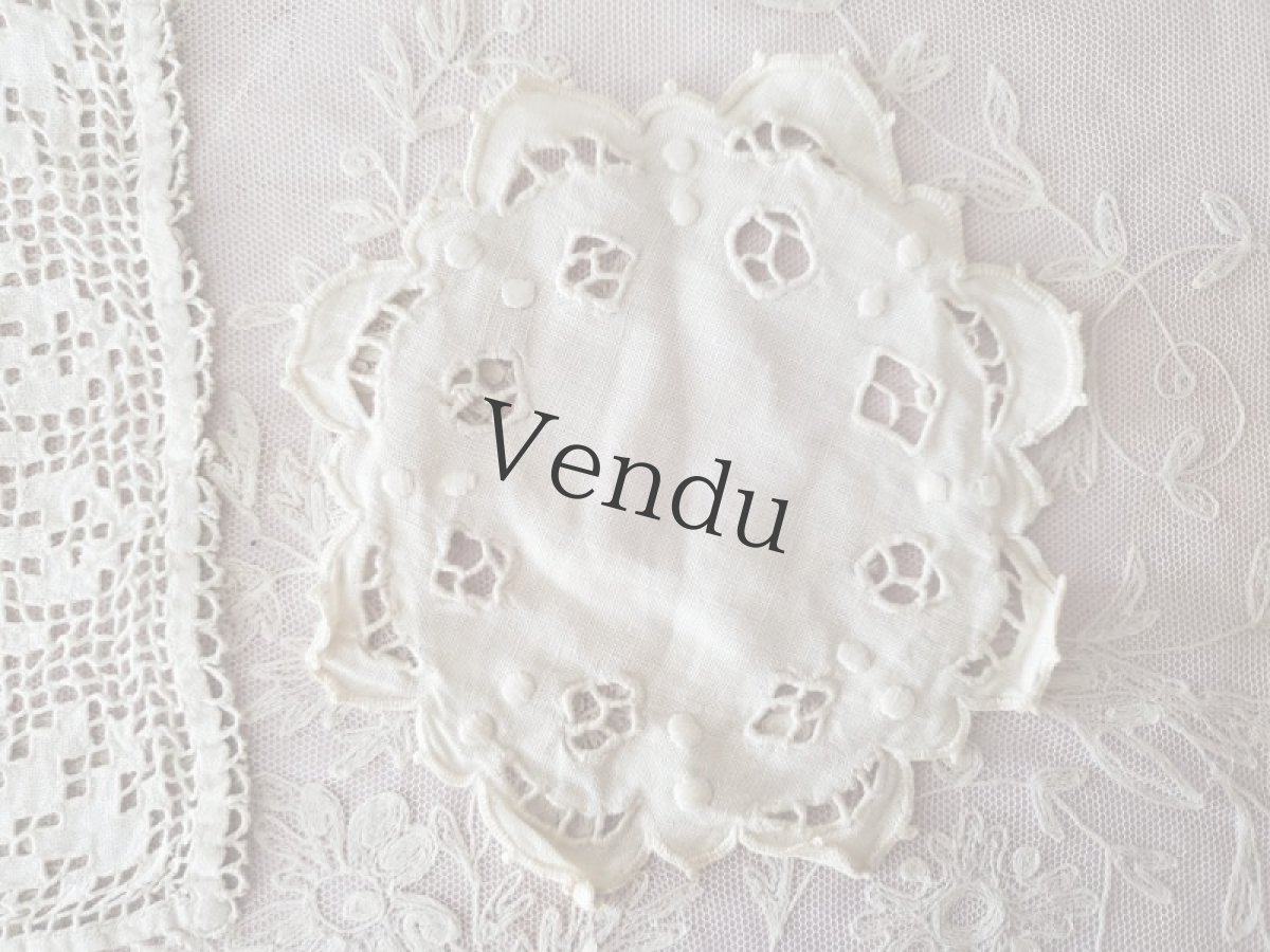 画像10: フランス蚤の市　ドイリー４種セット (10)