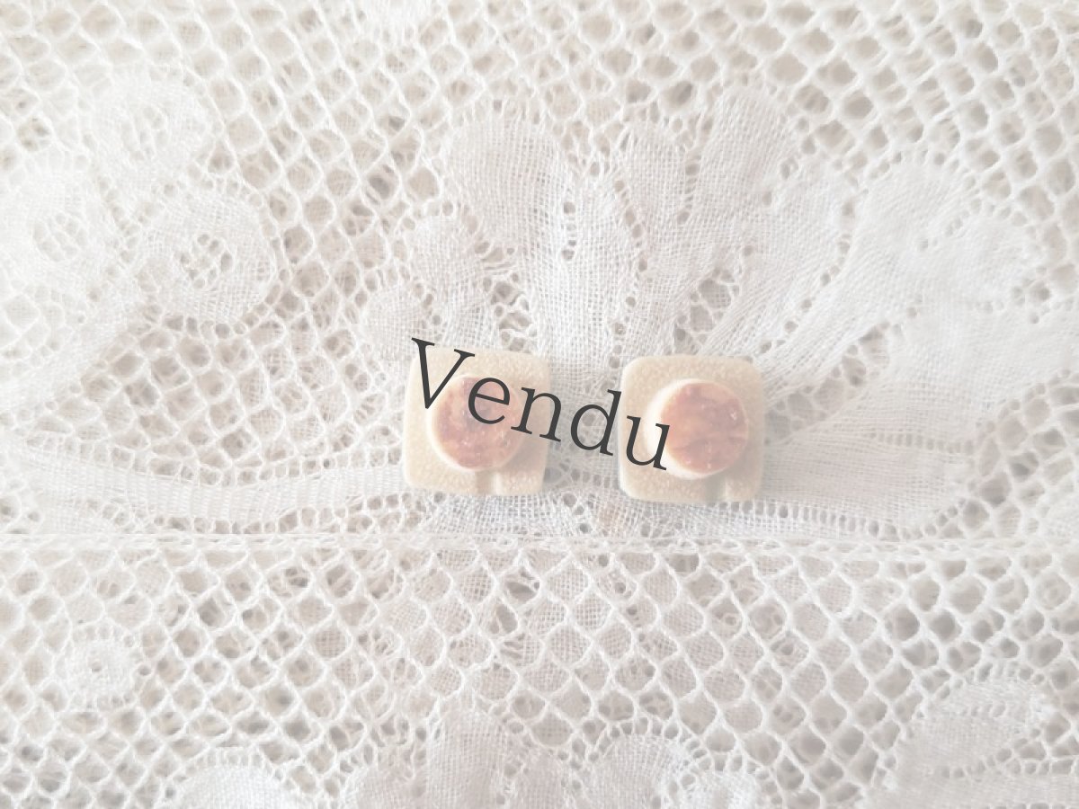 画像5: フランスヴィンテージ　ソーダ色のボタン 9mm 2個セット (5)