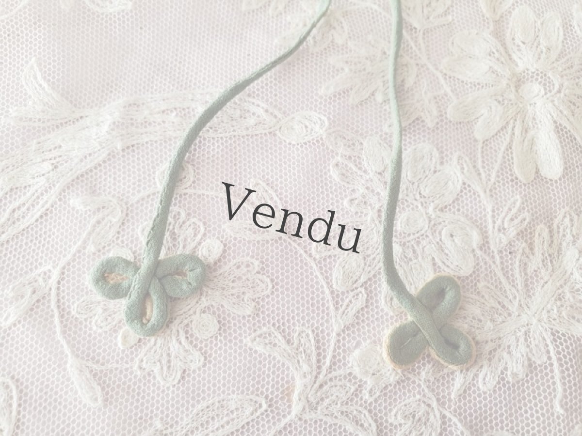 画像4: フランス 1950s〜　三つ葉のボウタイつけ襟 (4)