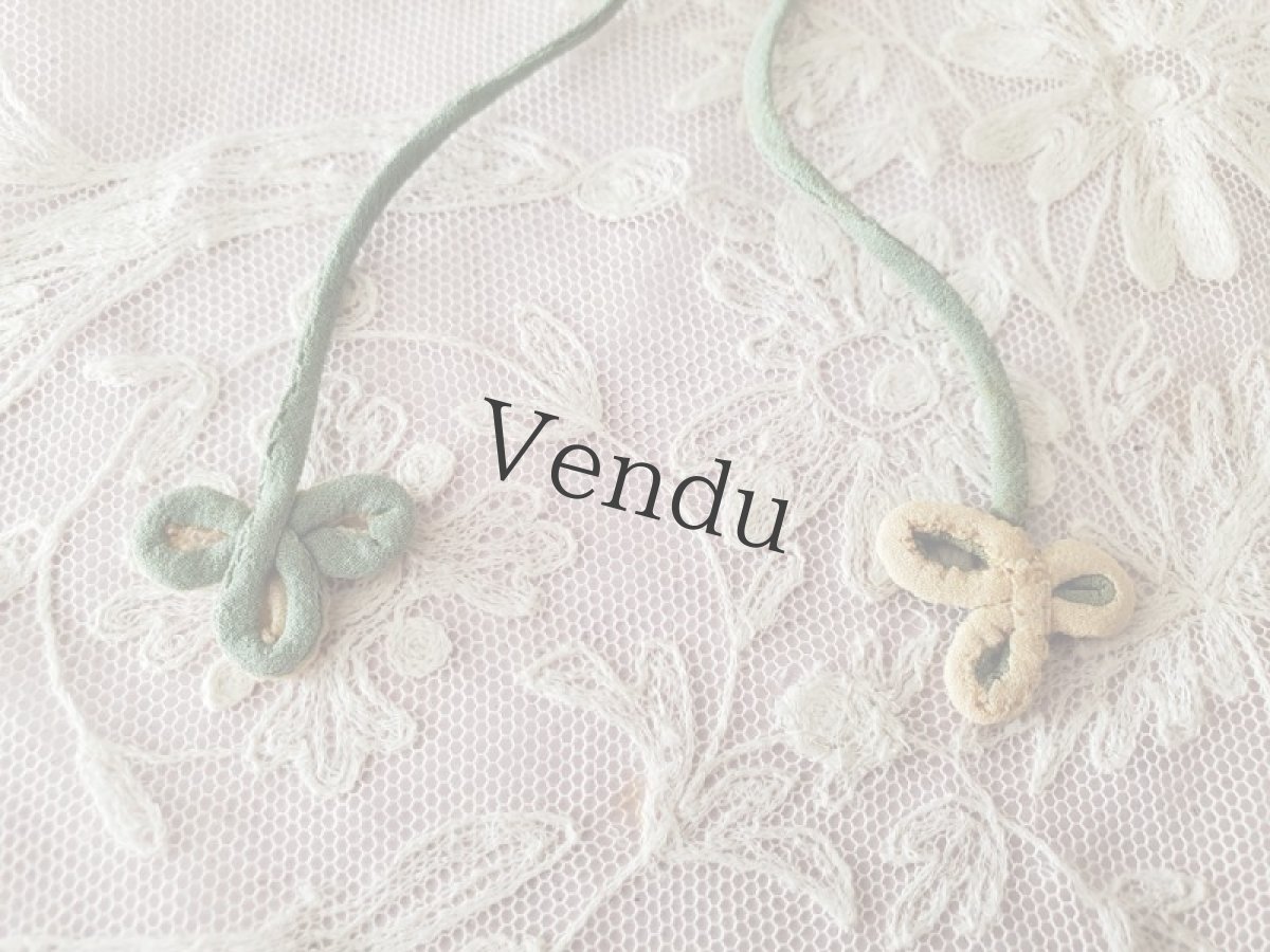 画像5: フランス 1950s〜　三つ葉のボウタイつけ襟 (5)