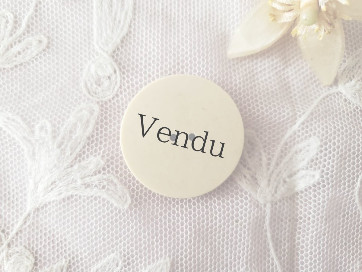 画像3: フランスヴィンテージ　手描きペイントボタン 27mm (3)