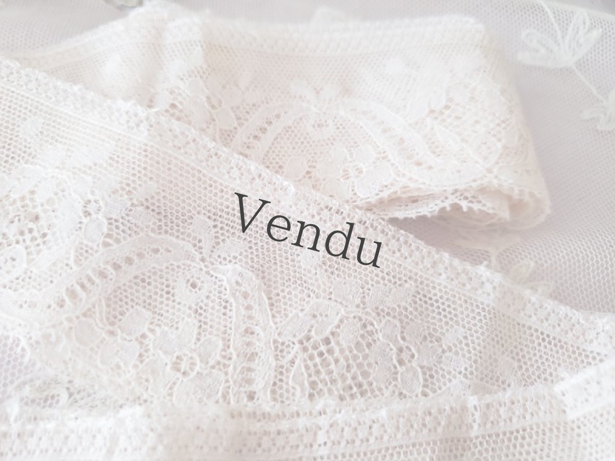 画像3: フランス蚤の市　円状チュールレース ペッシュ 99cm (3)