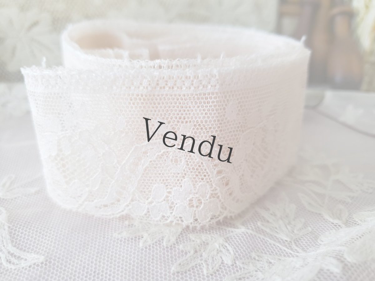 画像7: フランス蚤の市　円状チュールレース ペッシュ 99cm (7)