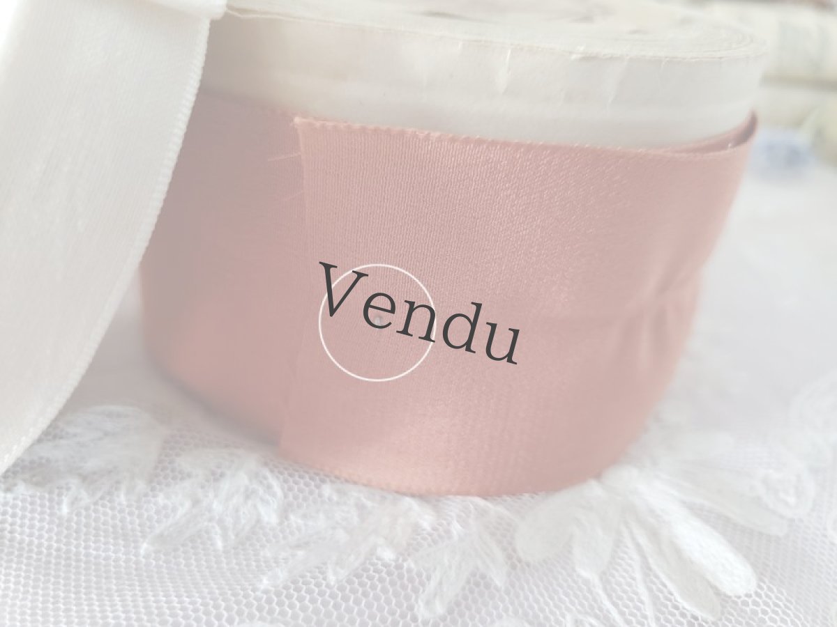 画像7: フランスヴィンテージ　AU BON MARCHÉのクレープ地リボン (7)