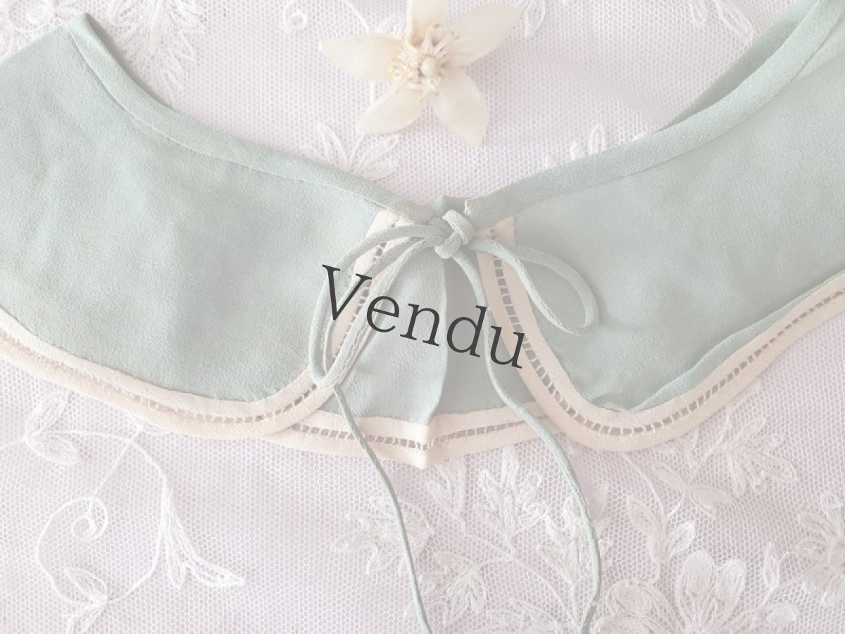 画像3: フランス 1950s〜　三つ葉のボウタイつけ襟 (3)