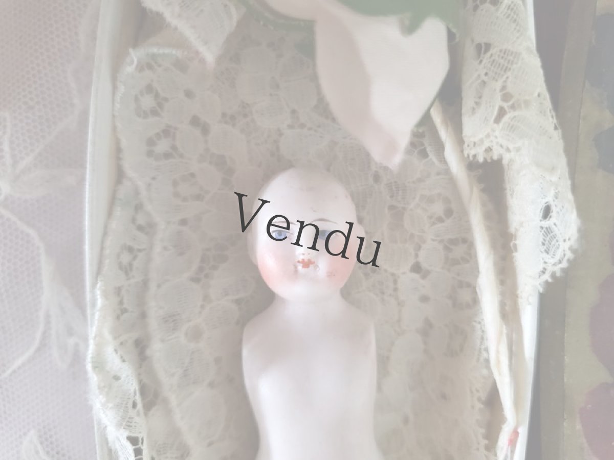 画像2: ドイツ 1890－1910年  紙箱入りのビスクドール ミニョネット (2)