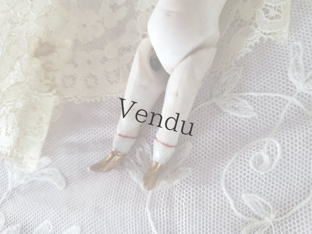 画像8: ドイツ 1890－1910年  紙箱入りのビスクドール ミニョネット (8)