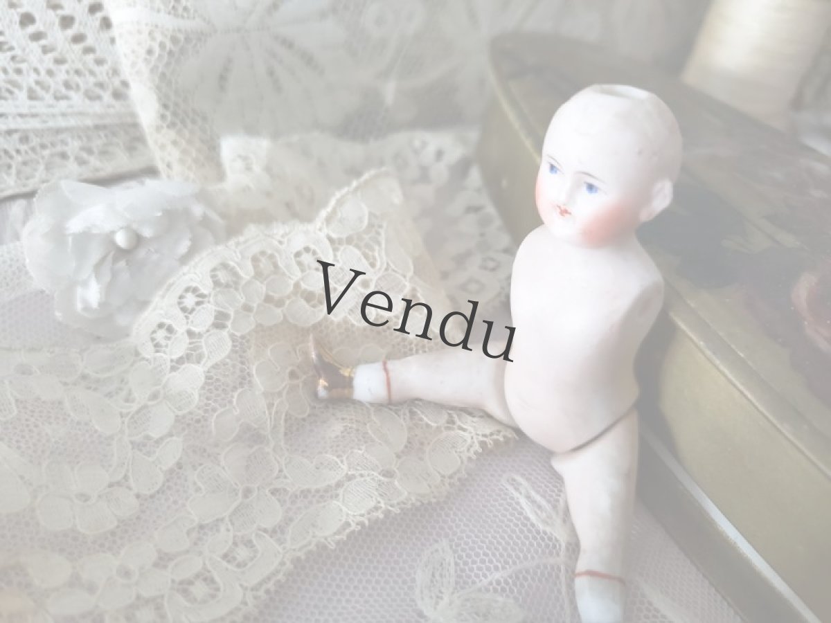 画像4: ドイツ 1890－1910年  紙箱入りのビスクドール ミニョネット (4)