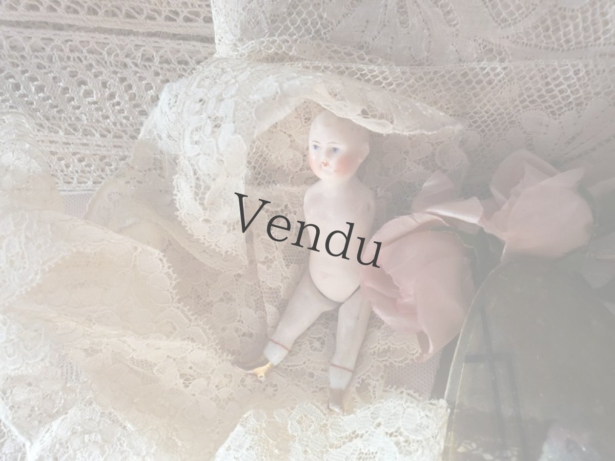 画像15: ドイツ 1890－1910年  紙箱入りのビスクドール ミニョネット (15)