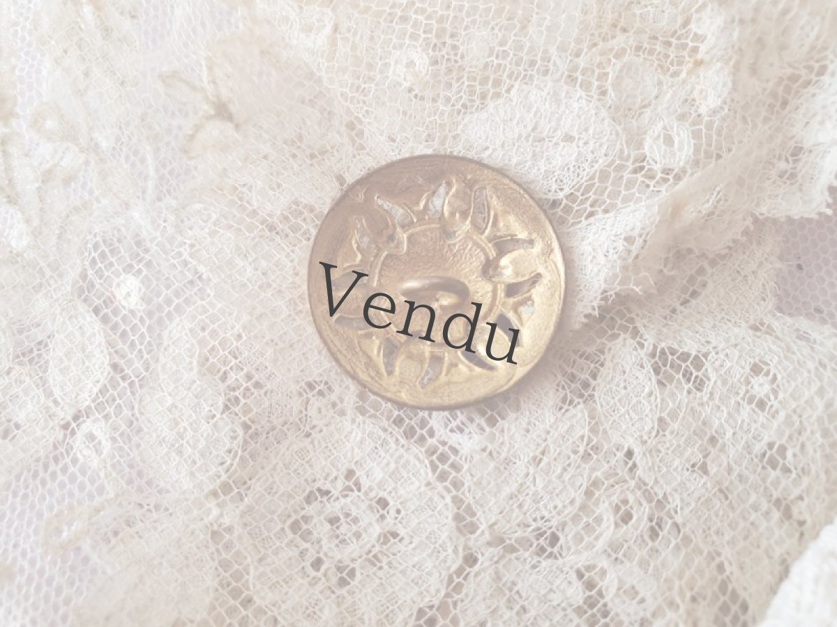 画像3: フランスアンティーク　エマイユボタン 薔薇とノアール 23mm (3)