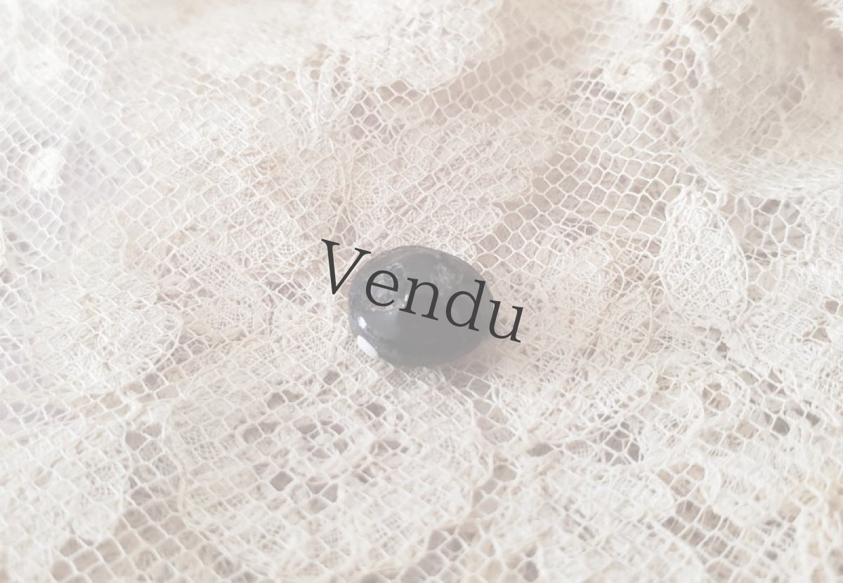 画像3: フランス 1900年代　極小フレンチジェットボタン 着色 9mm (3)