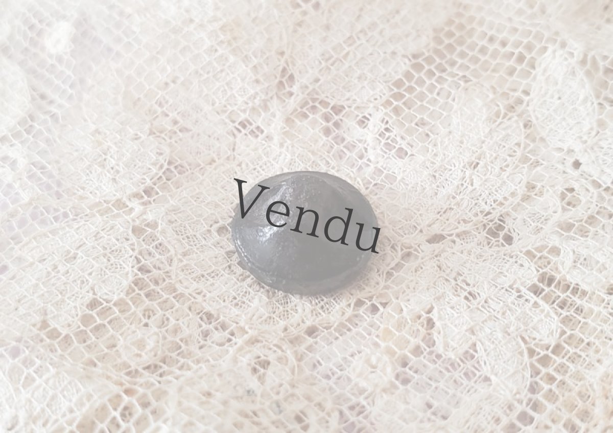 画像3: フランス 1900年代　フレンチジェットボタン お花金彩 11mm (3)