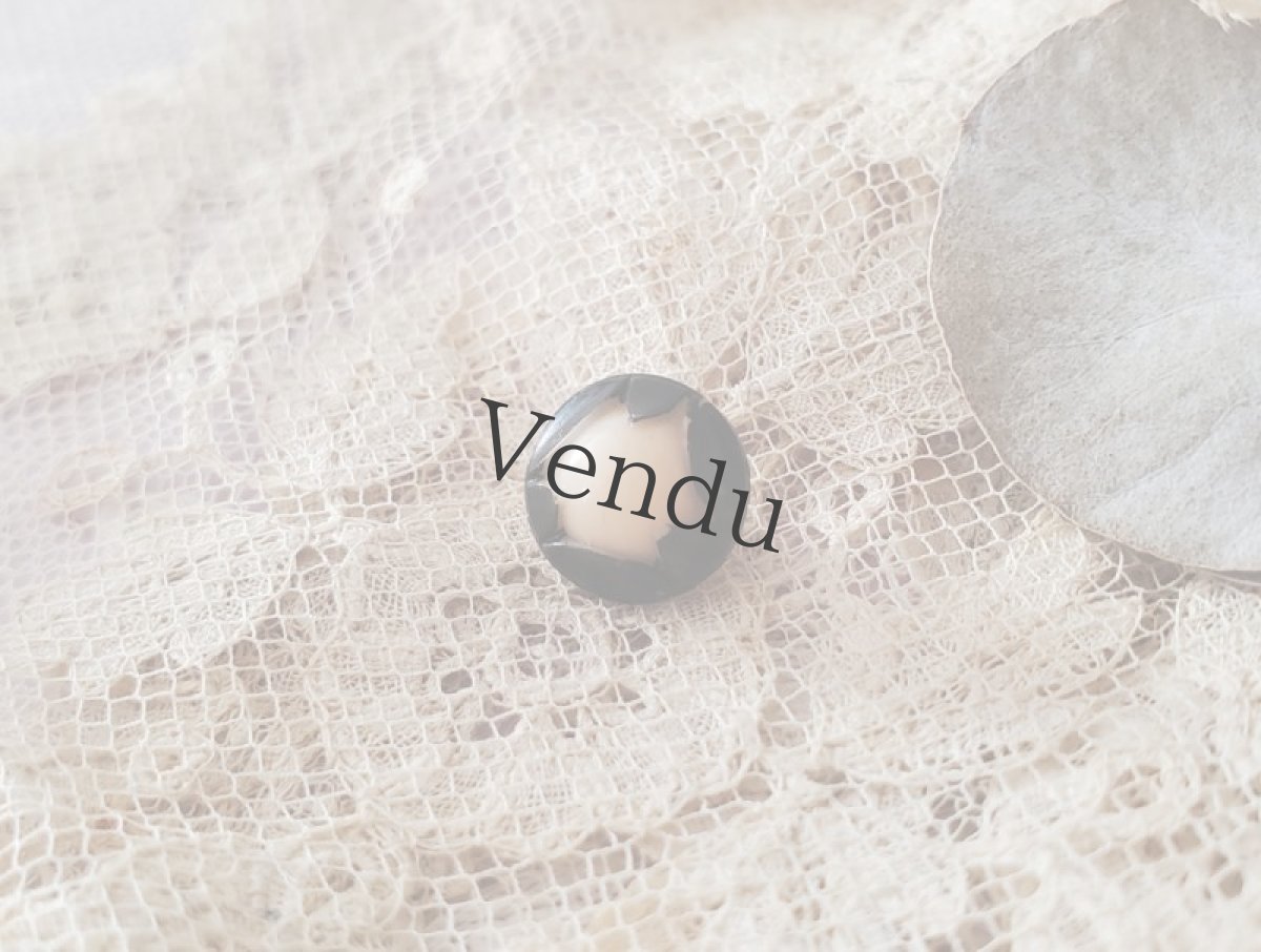 画像2: フランスアンティーク　極小ガラスボタン モノクローム 9mm (2)