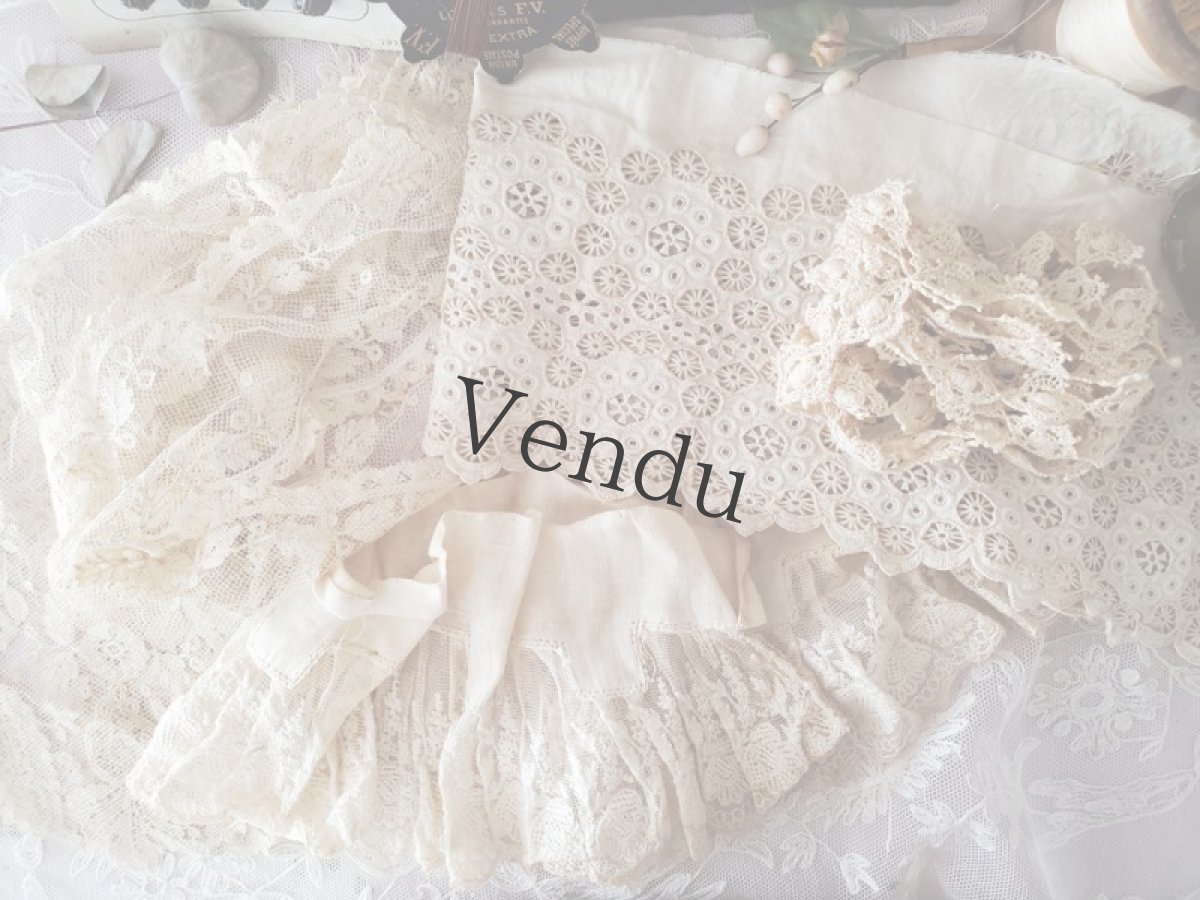 画像5: フランスアンティーク　レースブレード 219cm (5)