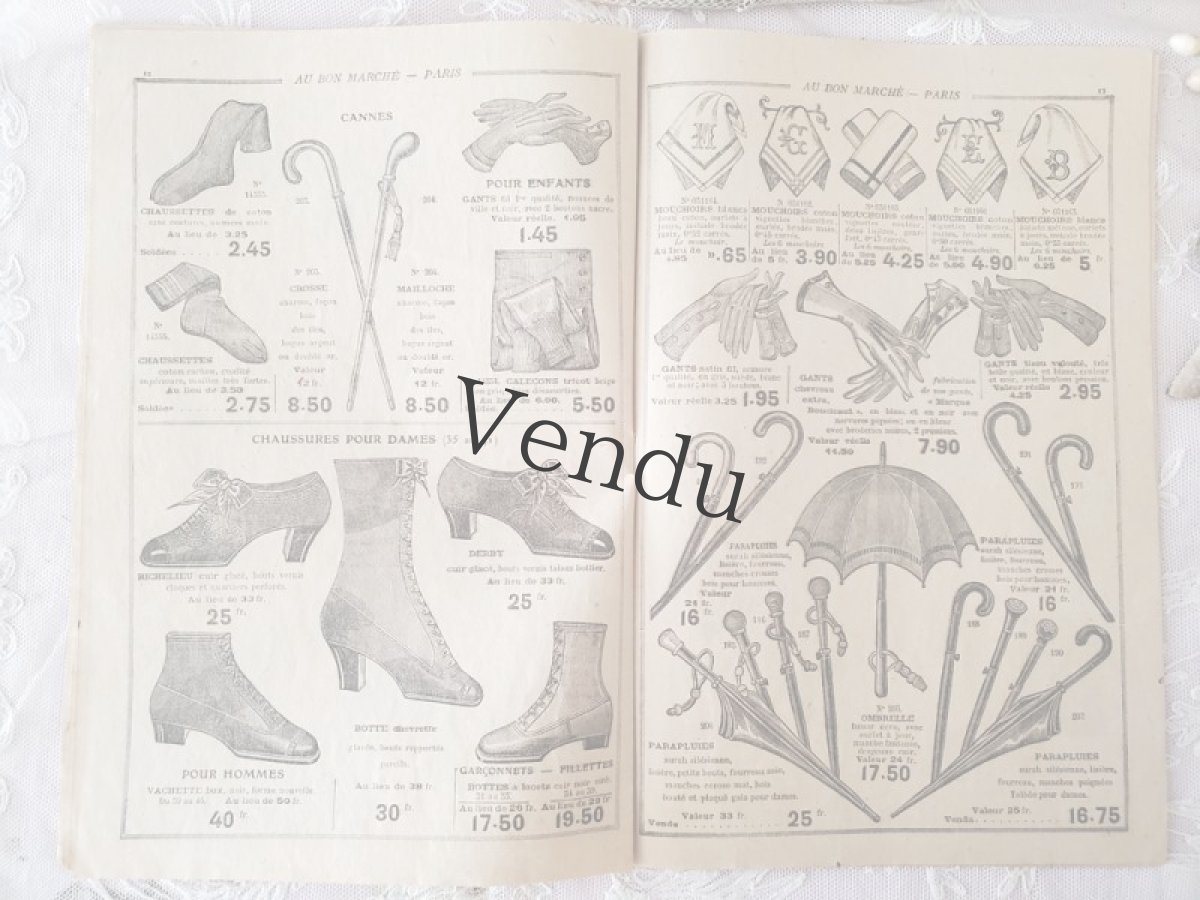 画像6: フランス 1919年 Au Bon Marché Paris ミニカタログ SOLDES Juin (6)
