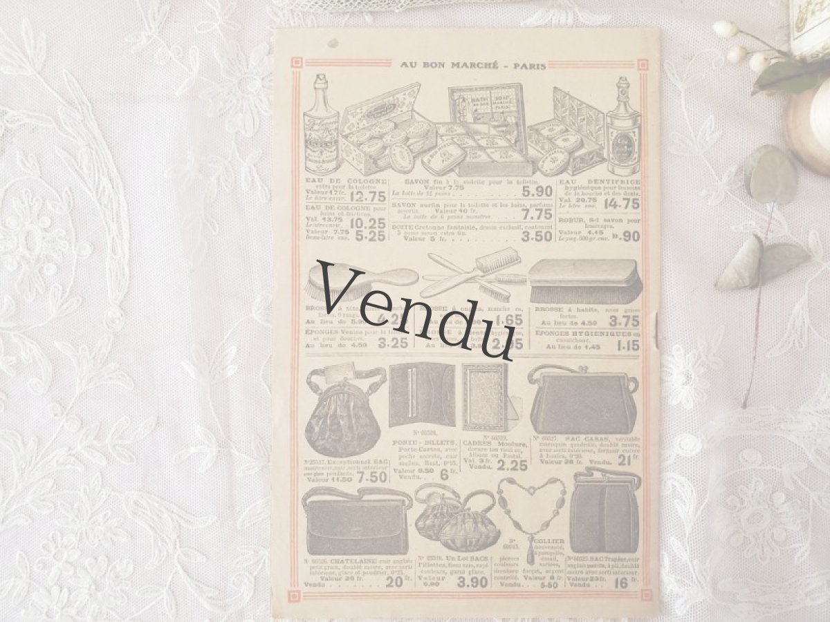画像10: フランス 1919年 Au Bon Marché Paris ミニカタログ SOLDES Juin (10)