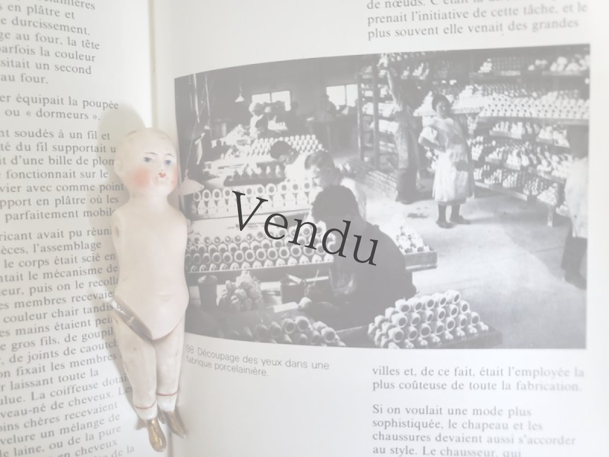 画像12: ドイツ 1890－1910年  紙箱入りのビスクドール ミニョネット (12)