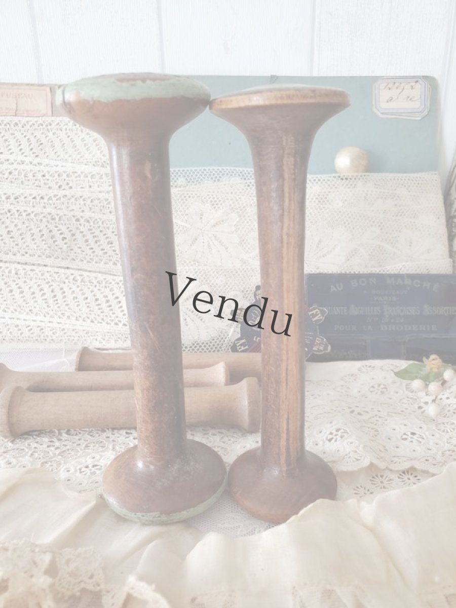 画像7: フランスアンティーク　木製糸巻き5本セット (7)