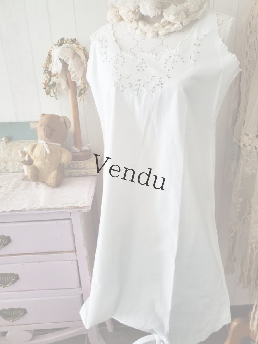 画像3: フランスアンティーク　コットンワンピース (3)