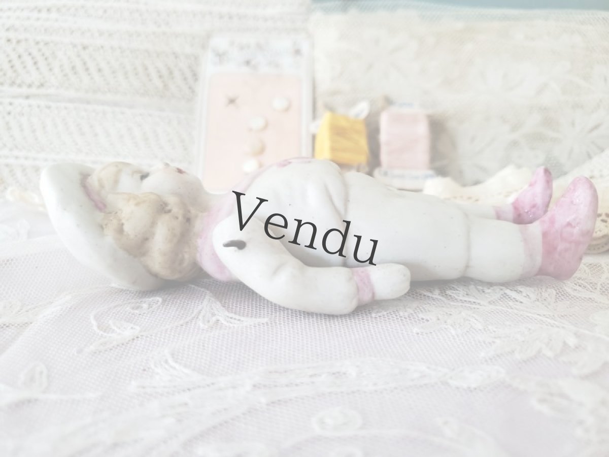 画像5: ドイツ 1910-1920年  ピンクセーラー服のビスクドール (5)