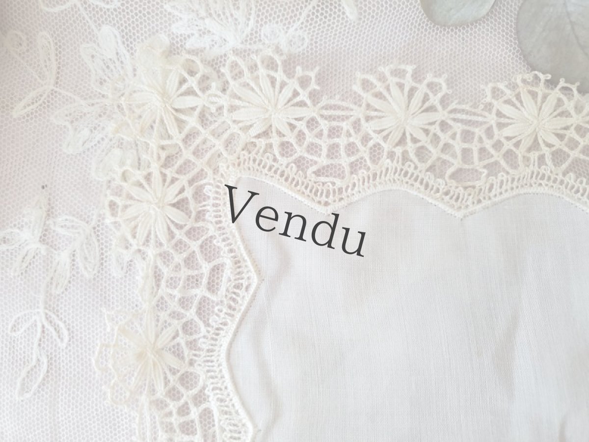 画像5: フランスヴィンテージ　ルピュイハンドメイドレース　ハンカチ (5)