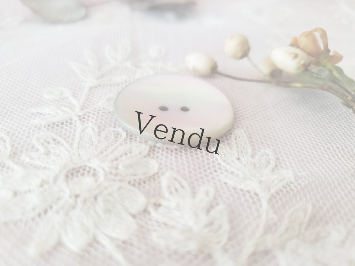 画像3: フランスアンティーク　貝ボタン オーロラ 27mm (3)