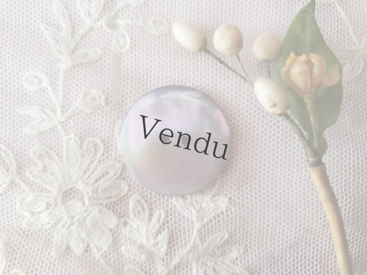 画像4: フランスアンティーク　貝ボタン オーロラ 27mm (4)