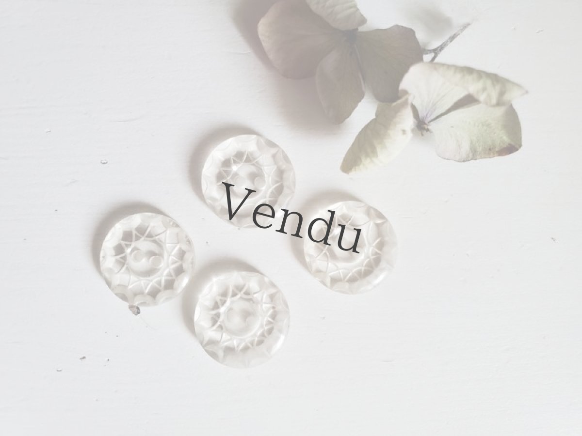 画像2: フランス1930-40年代　ルーサイトボタン 18mm (2)