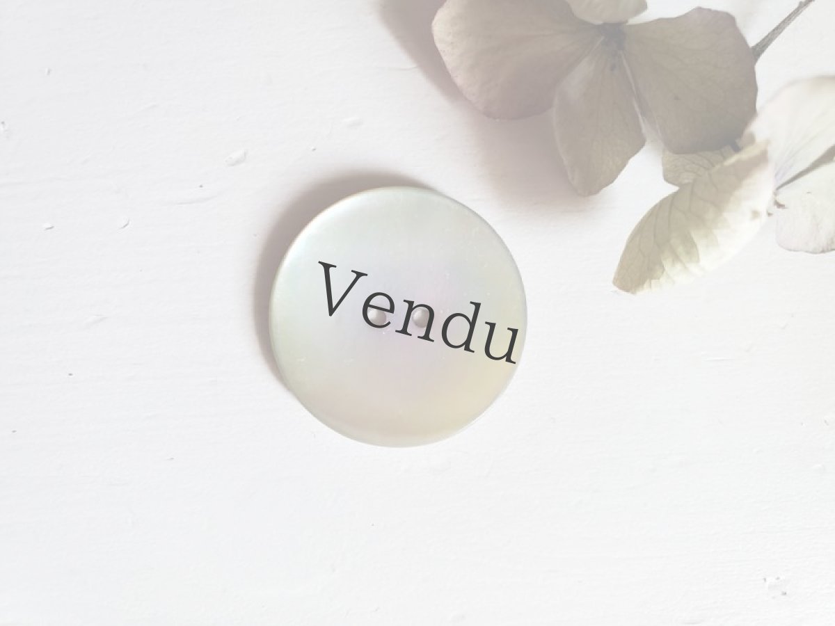 画像6: フランスアンティーク　貝ボタン オーロラ 27mm (6)