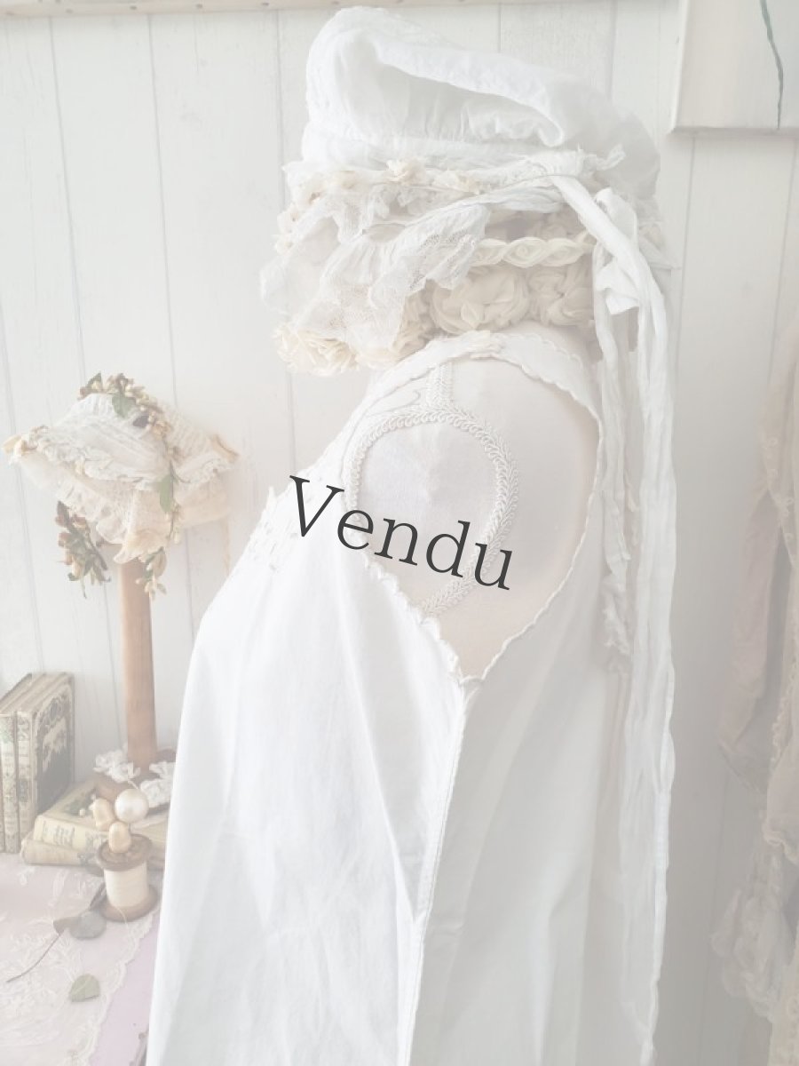 画像4: フランスアンティーク　コットンワンピース (4)