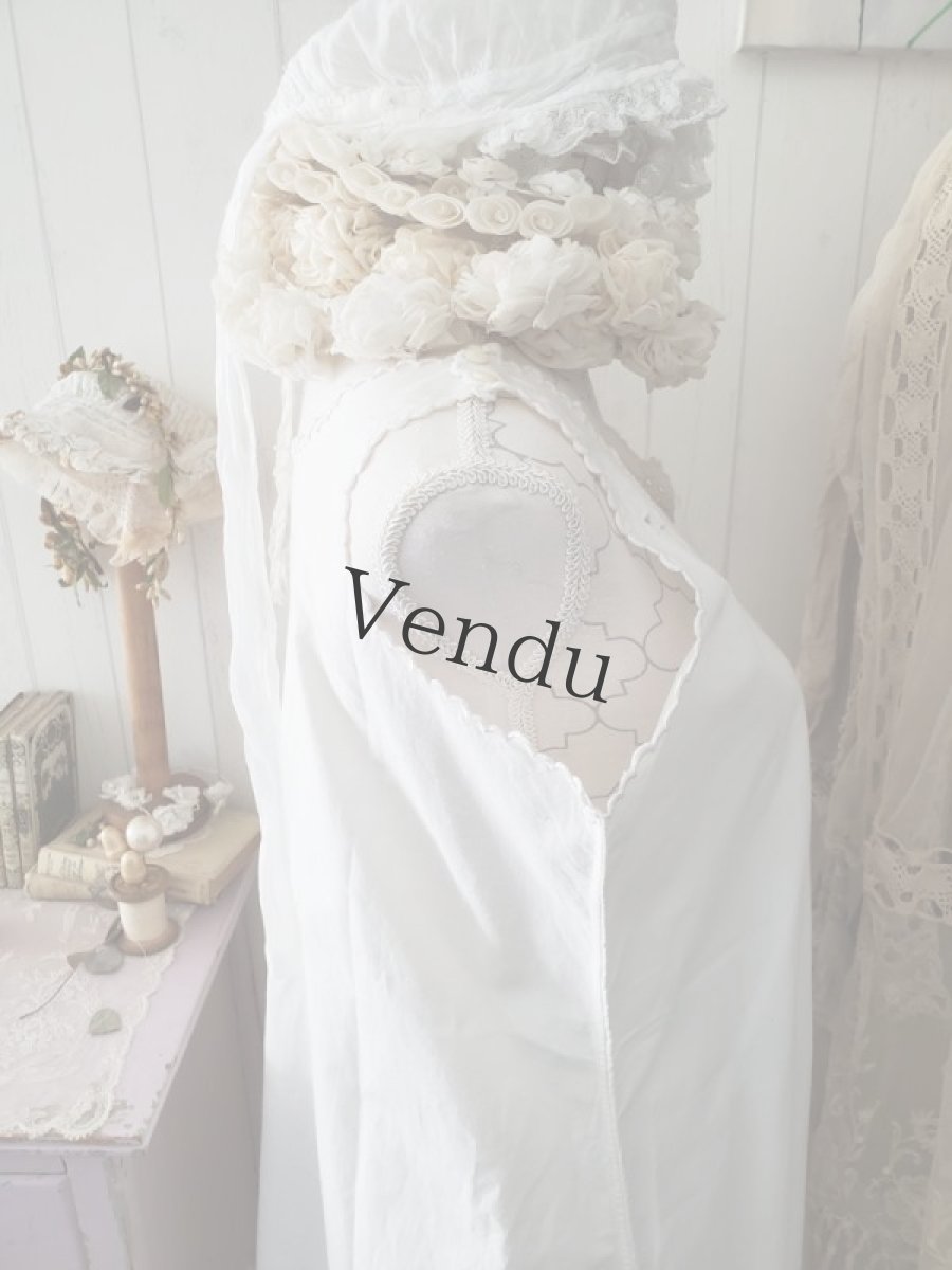 画像8: フランスアンティーク　コットンワンピース (8)