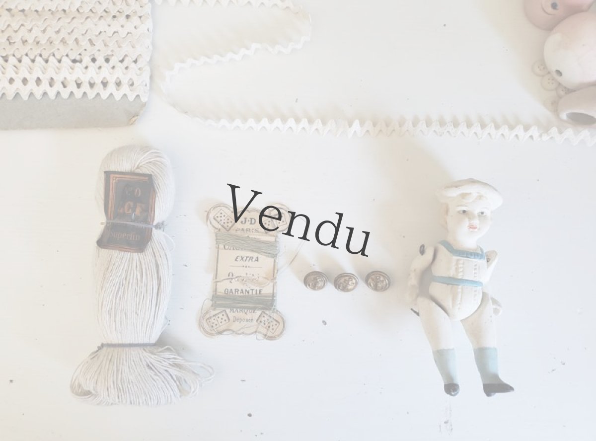 画像7: フランスヴィンテージ　台紙つきレーストリム 805cm (7)