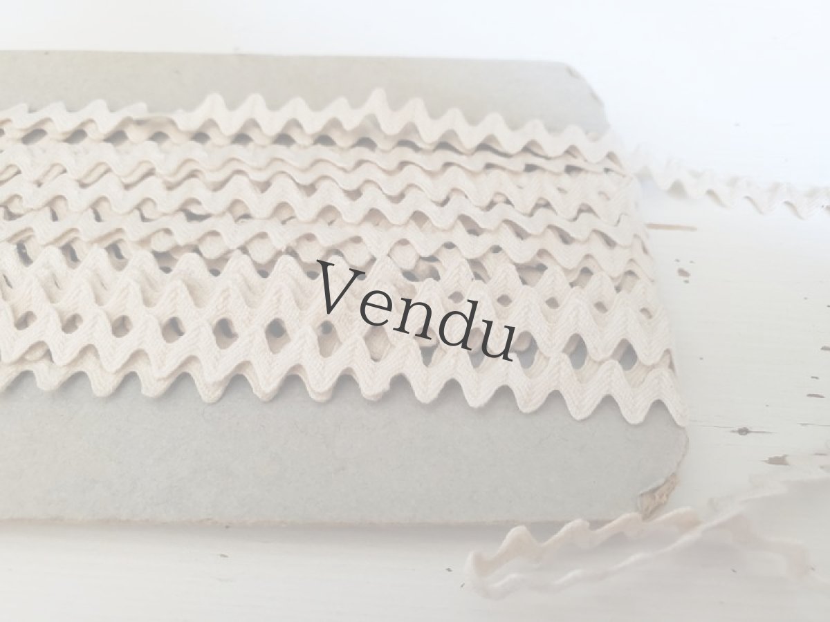 画像3: フランスヴィンテージ　台紙つきレーストリム 805cm (3)