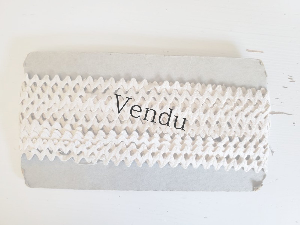 画像5: フランスヴィンテージ　台紙つきレーストリム 805cm (5)