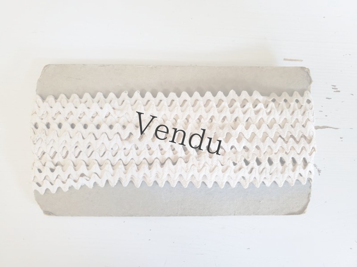 画像6: フランスヴィンテージ　台紙つきレーストリム 805cm (6)